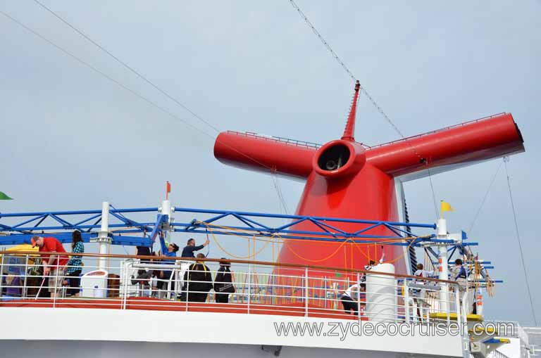 138: Carnival Magic Inaugural Cruise, Sea Day 1, Funnel, SkyCourse (Ropes Course)