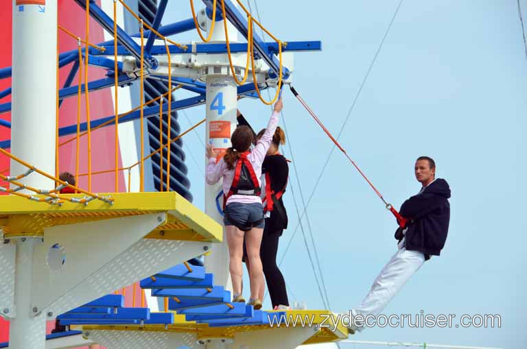 145: Carnival Magic Inaugural Cruise, Sea Day 1, Ropes Course (SkyCourse)