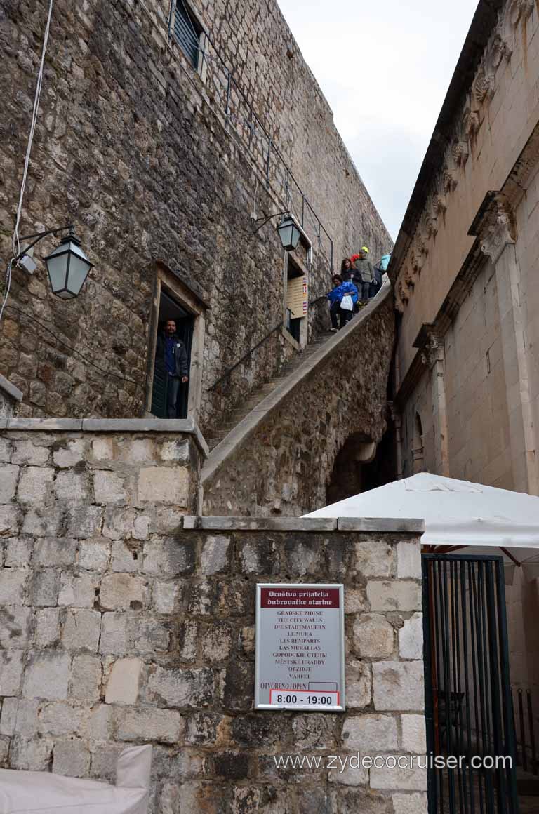 331: Carnival Magic, Inaugural Cruise, Dubrovnik, Old Town, Steps to Walk the Wall