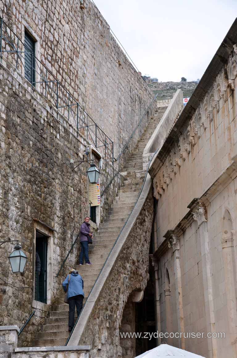 342: Carnival Magic, Inaugural Cruise, Dubrovnik, Old Town, Stairs to Walk the Wall near Pile Gate