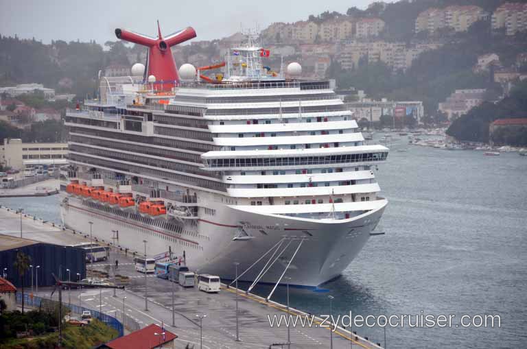 365: Carnival Magic, Inaugural Cruise, Dubrovnik, Carnival Magic from across the Franjo Tuđman Bridge,
