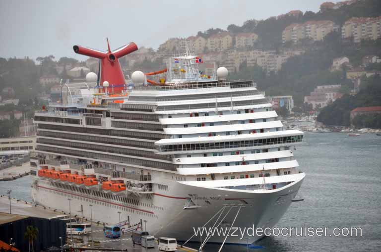 367: Carnival Magic, Inaugural Cruise, Dubrovnik, Carnival Magic from across the Franjo Tuđman Bridge,