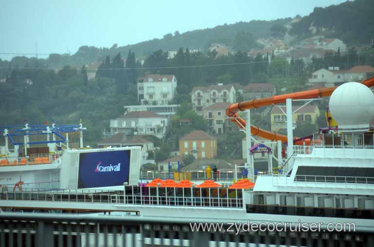 370: Carnival Magic, Inaugural Cruise, Dubrovnik, Carnival Magic from across the Franjo Tuđman Bridge,