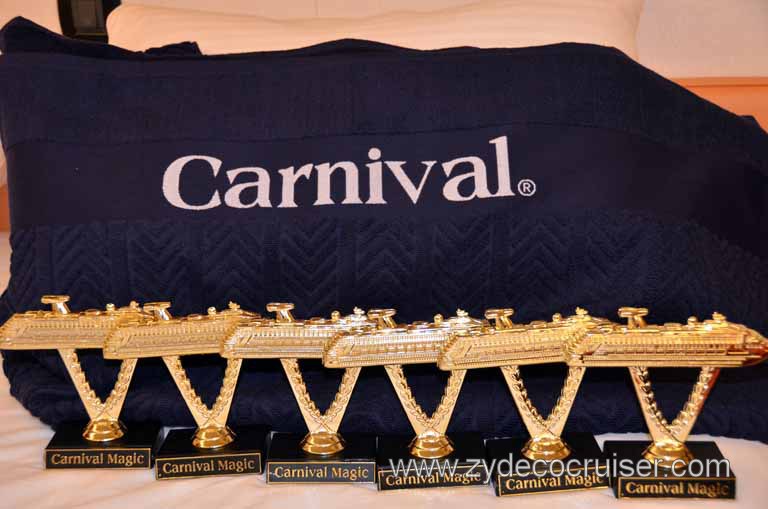 125: Carnival Magic, Inaugural Cruise, Sea Day 2, A fleet of Ship on a Sticks