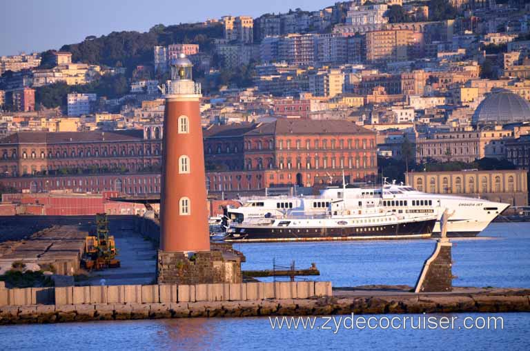 003: Carnival Magic Inaugural Cruise, Naples, Entering Naples Harbor, Lighthouse, Molo di San Vincenzo
