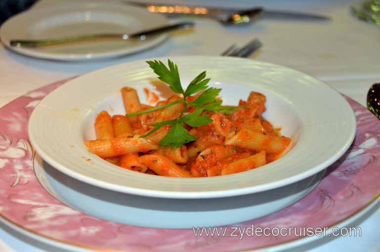 438: Carnival Magic, Messina, Dinner, Penne, Tossed in a Tomato Cream Sauce with Vodka