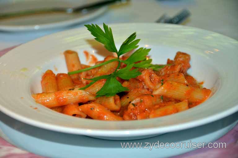 440: Carnival Magic, Messina, Dinner, Penne, Tossed in a Tomato Cream Sauce with Vodka