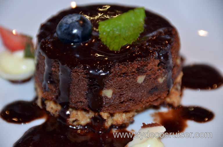 015: Carnival Magic, Main Dining Room Menus and Food Pictures, Lunch, Chocolate Brownie Melting Tart, 