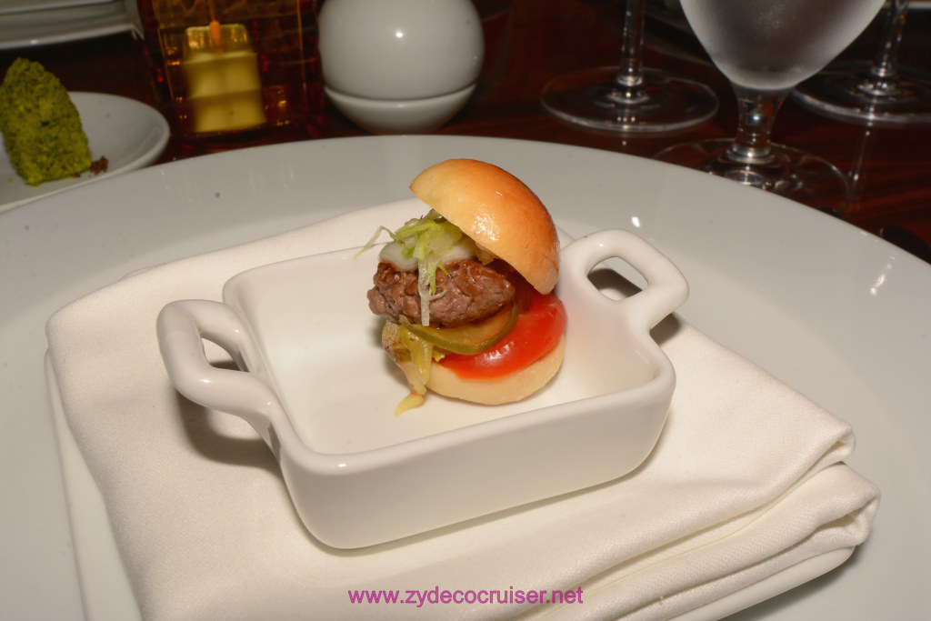 Carnival Magic Prime Steakhouse, Chef's Appetizer, Mini-Hamburger