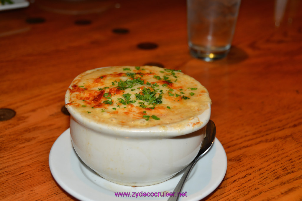 003: Carnival Miracle Alaska Cruise, Seattle, Pre-Cruise, 13 Coins Restaurant, French Onion Soup, 