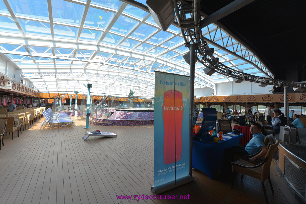 122: Carnival Miracle Alaska Cruise, Seattle, Embarkation, Center Covered Pool, 