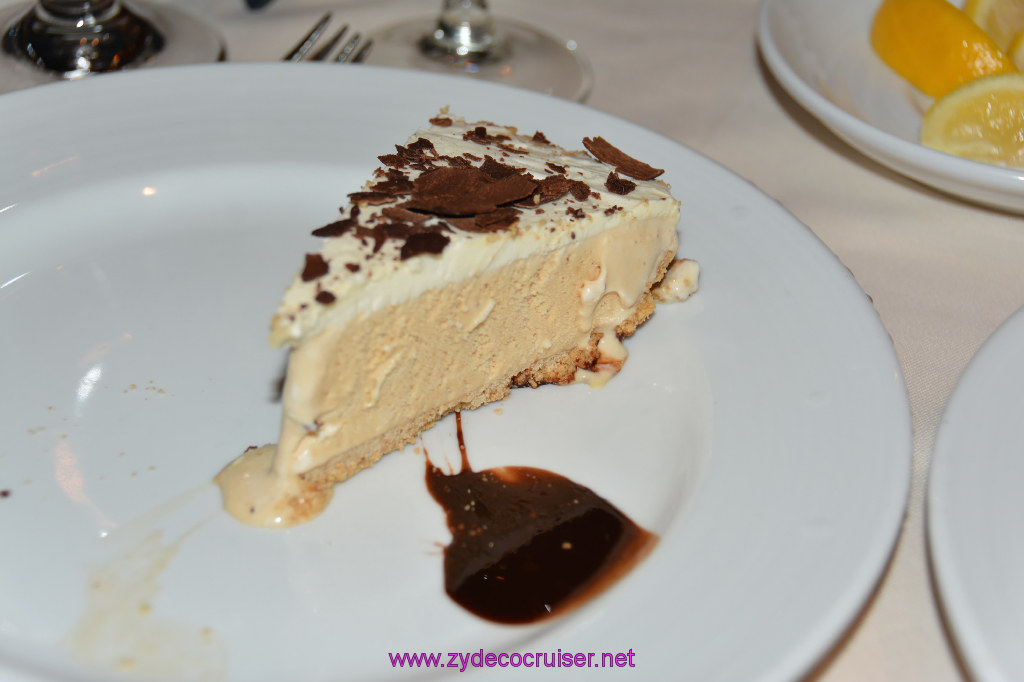 070: Carnival Miracle Alaska Cruise, Sea Day 2, MDR Dinner, Cappuccino Pie 