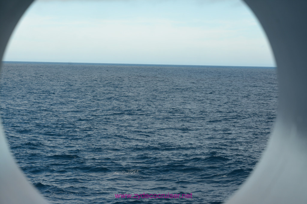 028: Carnival Panorama Inaugural Cruise, Sea Day, Port Hole View