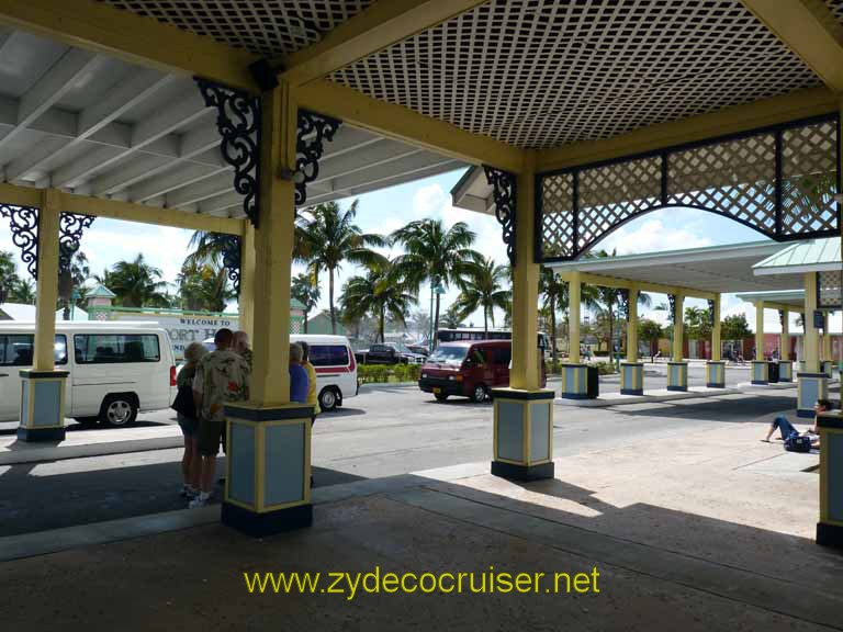 265: Carnival Sensation, Freeport, Bahamas, Taxi Stand, port area, $5 shared ride to Our Lucaya