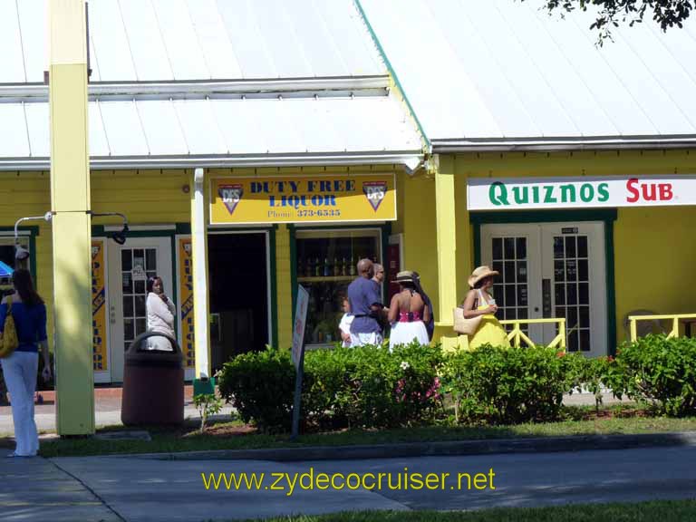 268: Carnival Sensation, Freeport, Bahamas, Duty Free Liquor and Quiznos, Our Lucaya