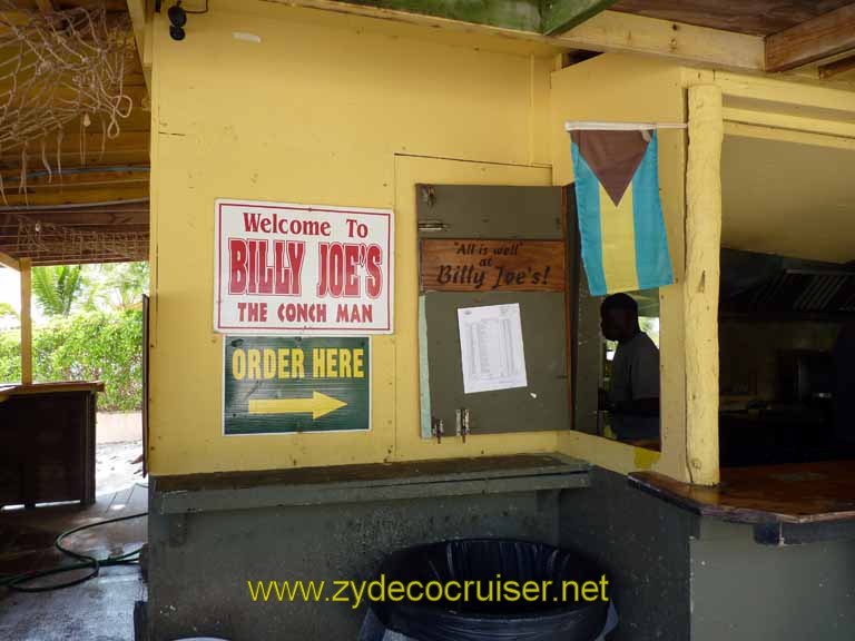 302: Carnival Sensation, Freeport, Bahamas, Billy Joe's, The Conch Man, Our Lucaya
