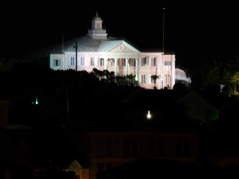 590: Carnival Sensation - Nassau - Government House at night, Governor's Residence, Government Hill