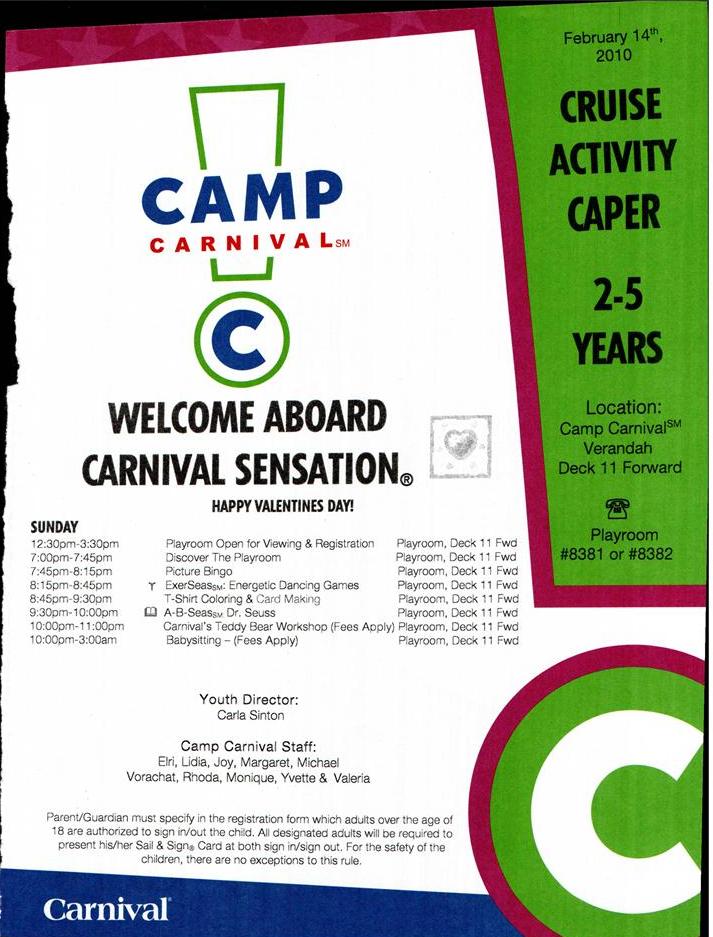 882: Carnival Sensation - Camp Carnival Capers - Age 2-5 - Page 1