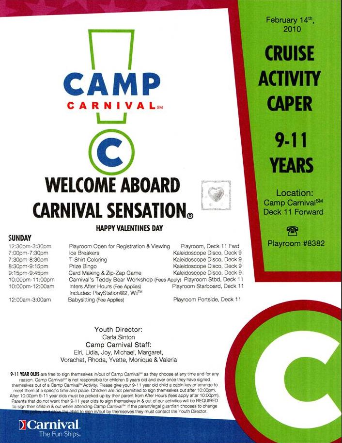 890: Carnival Sensation - Camp Carnival Capers - Age 9-11 - Page 1