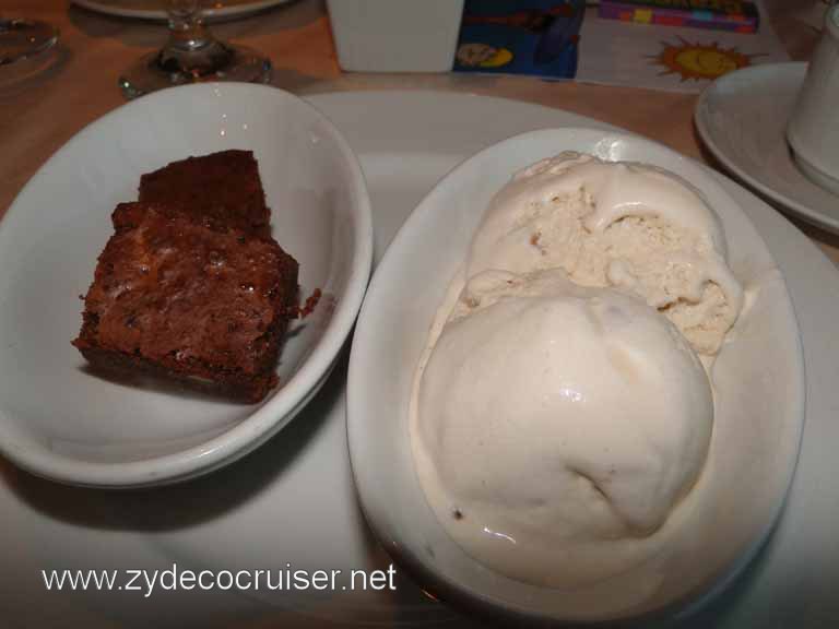Brownie (from Children's menu) and Butter Pecan Ice Cream, Carnival Spirit