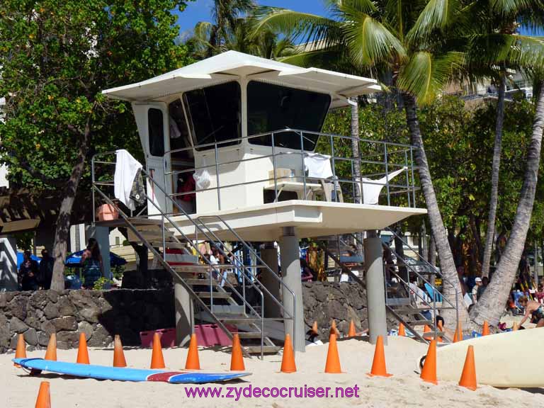142: Carnival Spirit, Honolulu, Hawaii, Outrigger Waikiki on the Beach, Lifeguard station