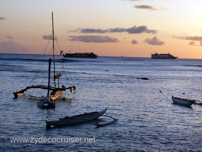 198: Outrigger Canoe Club, Honolulu, Hawaii, Sunset, Hope all the sunset cruises don't block my view