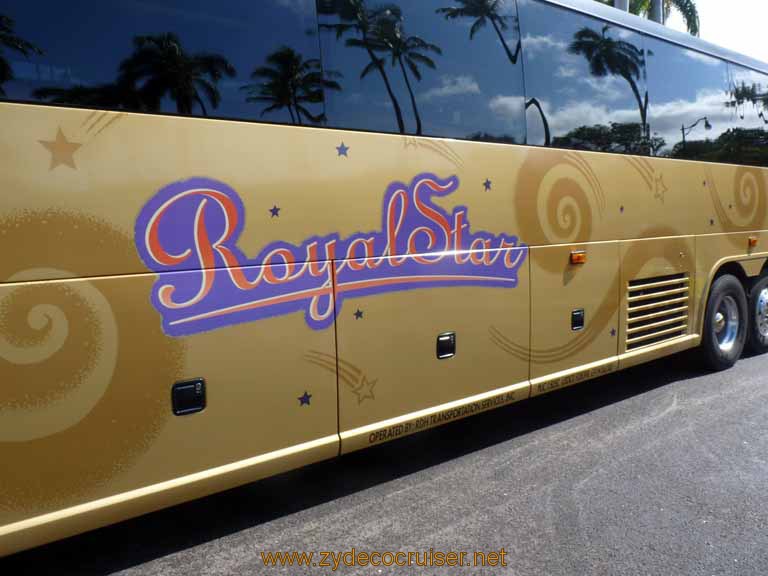 022: Carnival Spirit, Honolulu, Hawaii, Pearl Harbor VIP and Military Bases Tour, Fort Shafter, Our bus