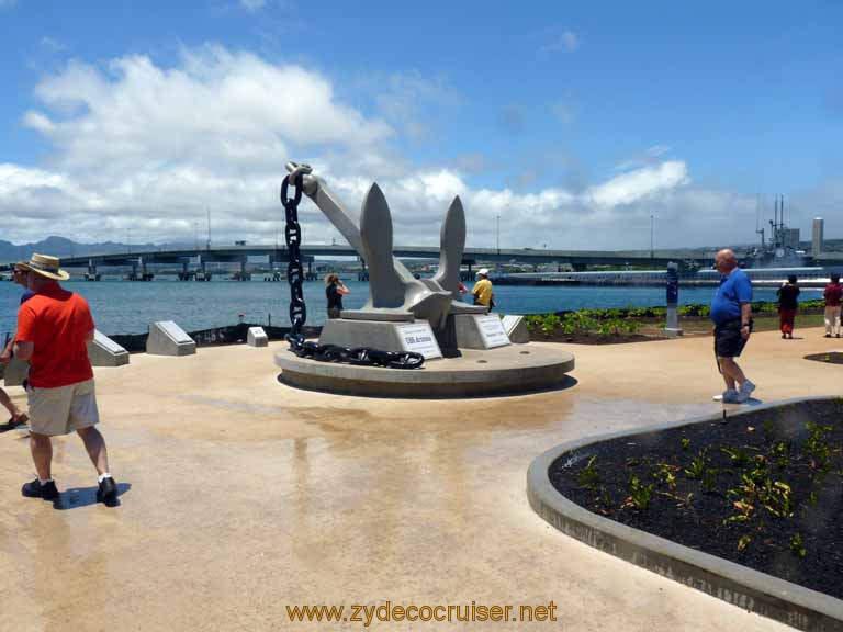 207: Carnival Spirit, Honolulu, Hawaii, Pearl Harbor VIP and Military Bases Tour, Pearl Harbor, Anchor from the USS Arizona