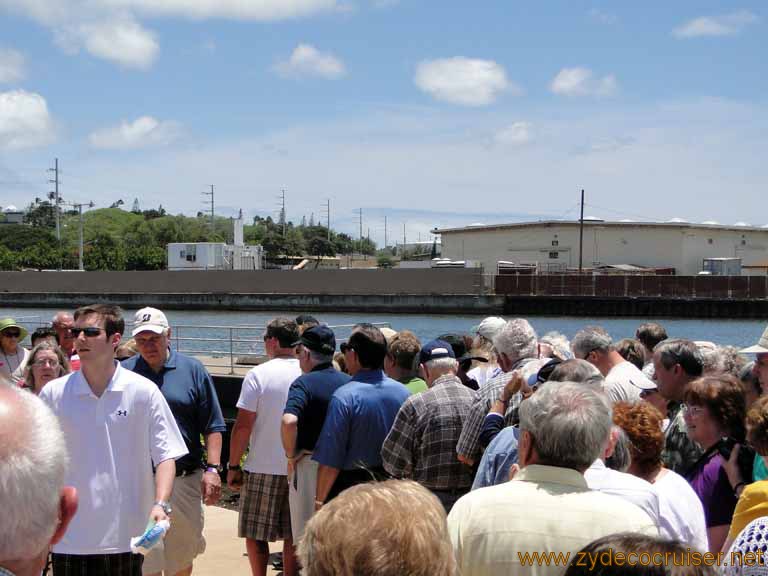 522: Carnival Spirit, Honolulu, Hawaii, Pearl Harbor VIP and Military Bases Tour, Pearl Harbor, Waiting for our turn for the shuttle boat