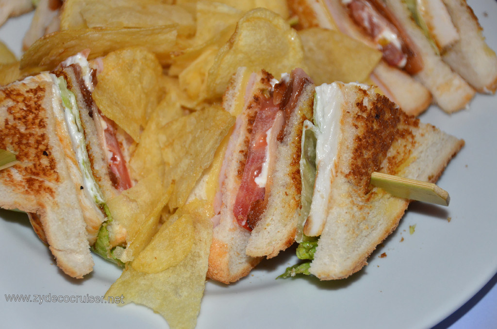 005: Carnival Sunshine Cruise, Pre-May17 Cruise, Tryp Barcelona Airport Hotel, Room Service Tryp Club Sandwich, 10 euro