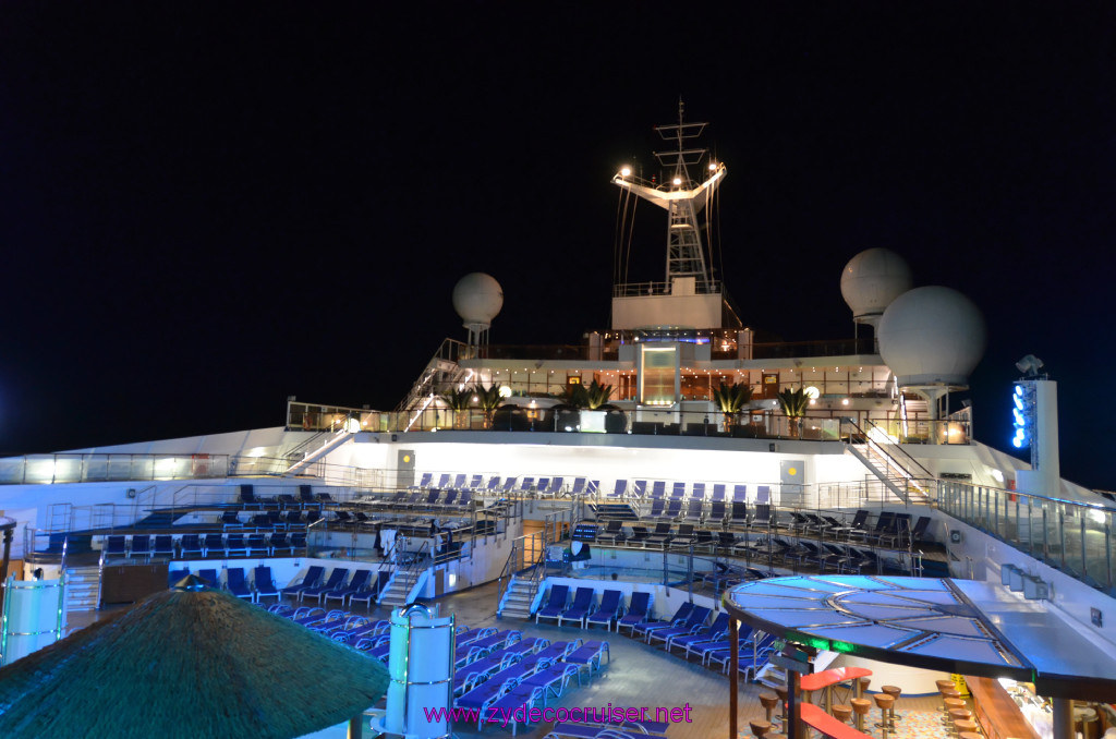 150: Carnival Sunshine Cruise, Marseilles, Lido and Serenity at Night, 
