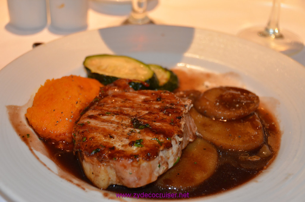 016: Carnival Sunshine, MDR Dinner, Grilled Marinated Pork Steak, 