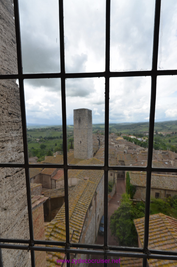 155: Carnival Sunshine Cruise, Livorno, San Gimignano,  climbing Torre Grosso, the Bell Tower, 