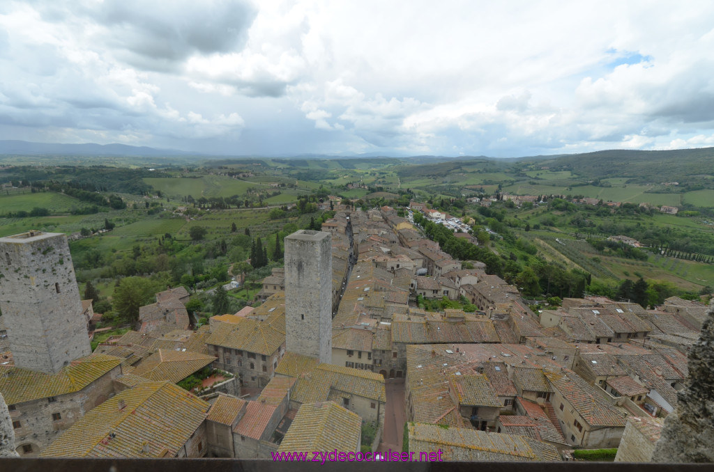 157: Carnival Sunshine Cruise, Livorno, San Gimignano, View from the top of Torre Grosso, the Bell Tower, 