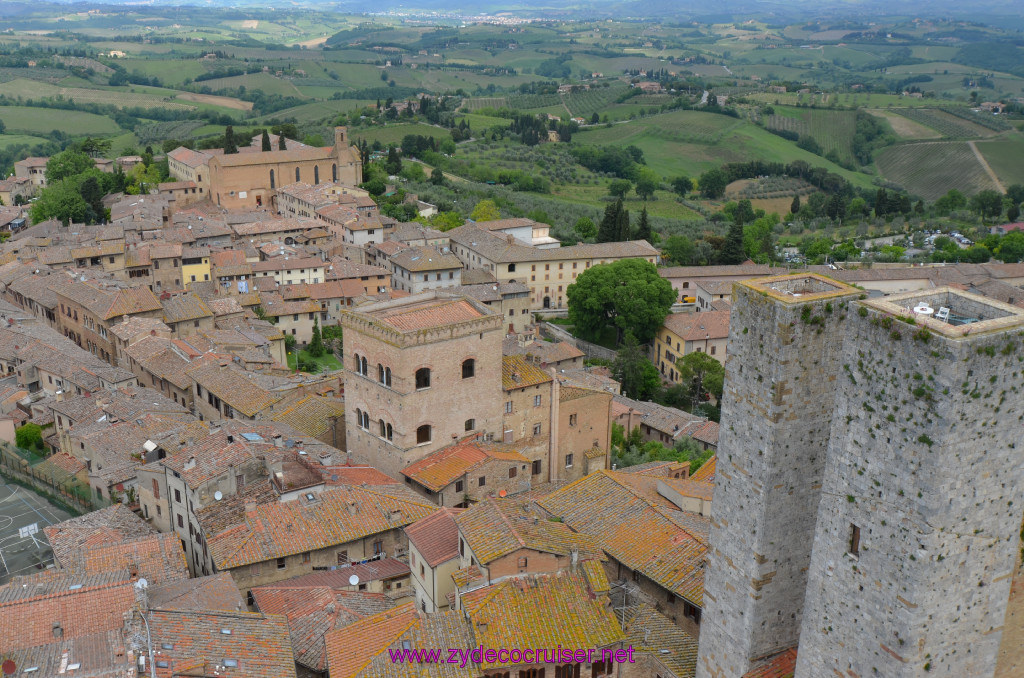 165: Carnival Sunshine Cruise, Livorno, San Gimignano, View from the top of Torre Grosso, the Bell Tower, 