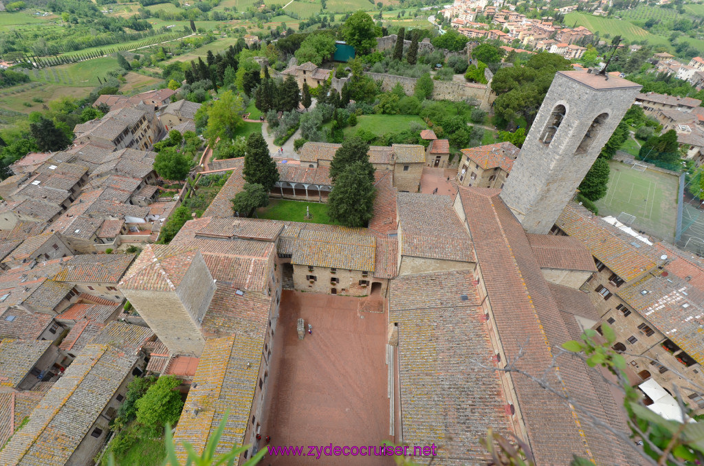167: Carnival Sunshine Cruise, Livorno, San Gimignano, View from the top of Torre Grosso, the Bell Tower, 