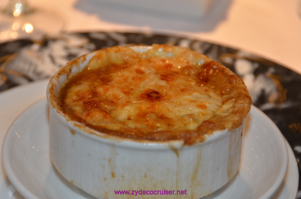 023: Carnival Sunshine, MDR Dinner, French Onion Soup, 