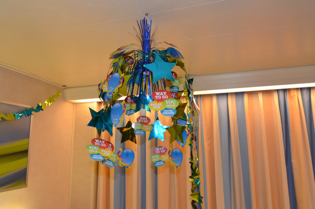 466: Carnival Sunshine Cruise, Naples, Cabin Decorations, 