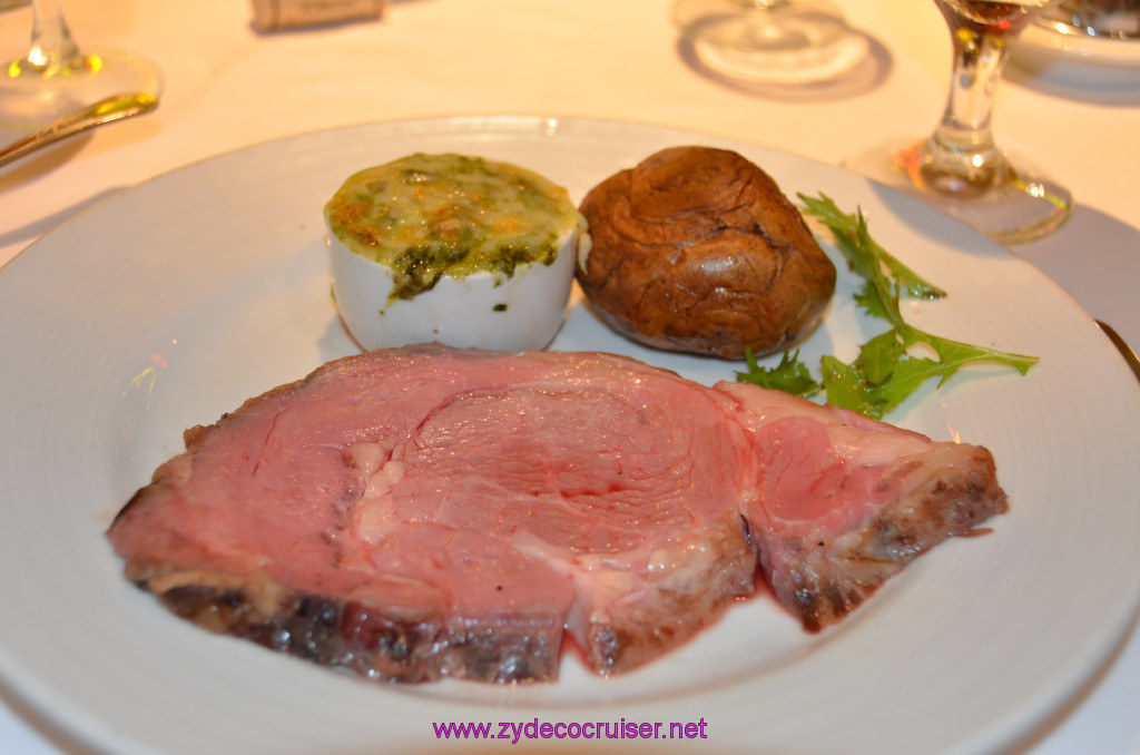 423: Carnival Sunshine Cruise, Mallorca, MDR Dinner, Tender Roasted Prime Rib of American Beef, 