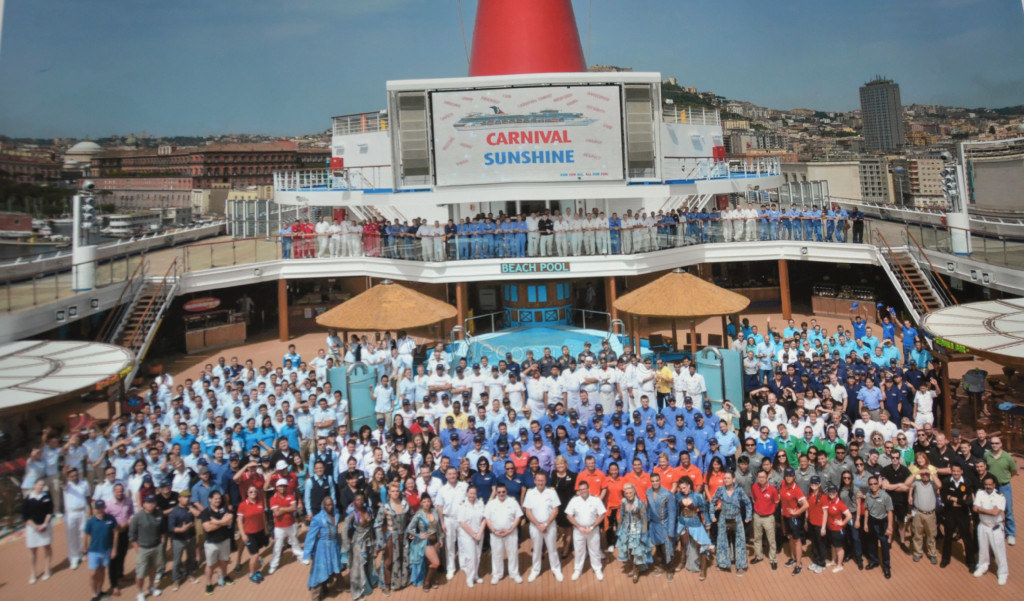 438: Carnival Sunshine Cruise, Crew Picture, 