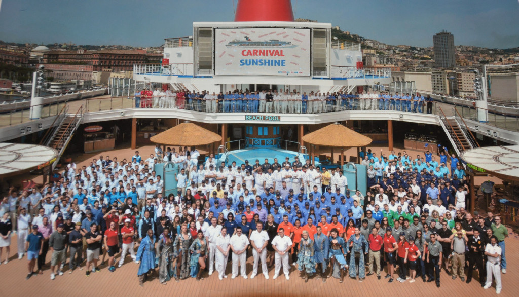 439: Carnival Sunshine Cruise, Crew Picture, 