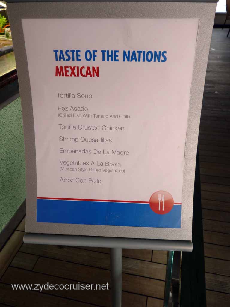 009: Carnival Cruise Lido Lunch, Taste of Nations, Mexican Menu