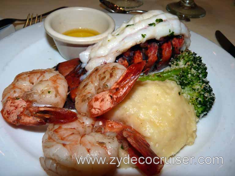062: Carnival Triumph, Fun Day at Sea and Elegant Night, Duet of Broiled Maine Lobster and Grilled Jumbo Black Tiger Shrimp