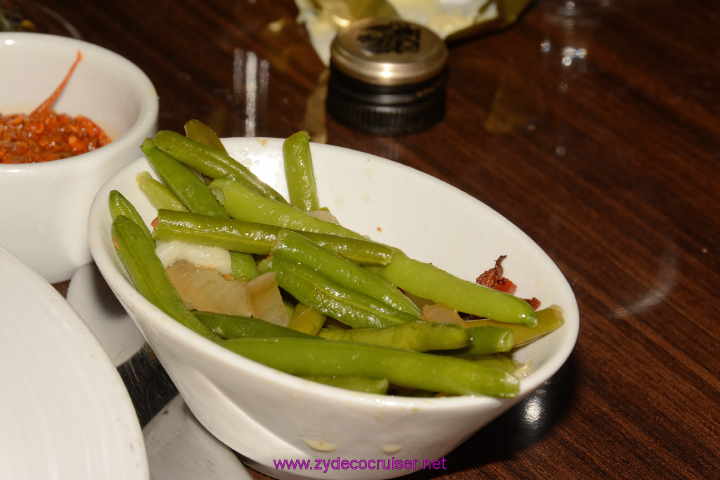 111: Carnival Triumph Journeys Cruise, Oct 26, 2015, Sea Day 2, MDR Dinner, Sautéed Green Beans, 