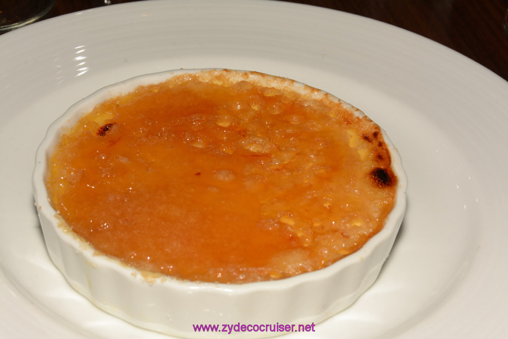 115: Carnival Triumph Journeys Cruise, Oct 26, 2015, Sea Day 2, MDR Dinner, Vanilla Crème Brulee