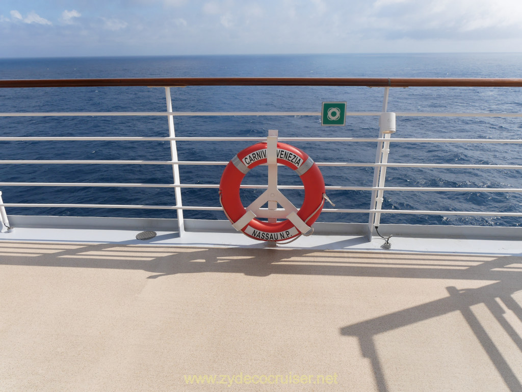 057: Carnival Venezia Transatlantic Cruise, Sea Day 3, Life Ring
