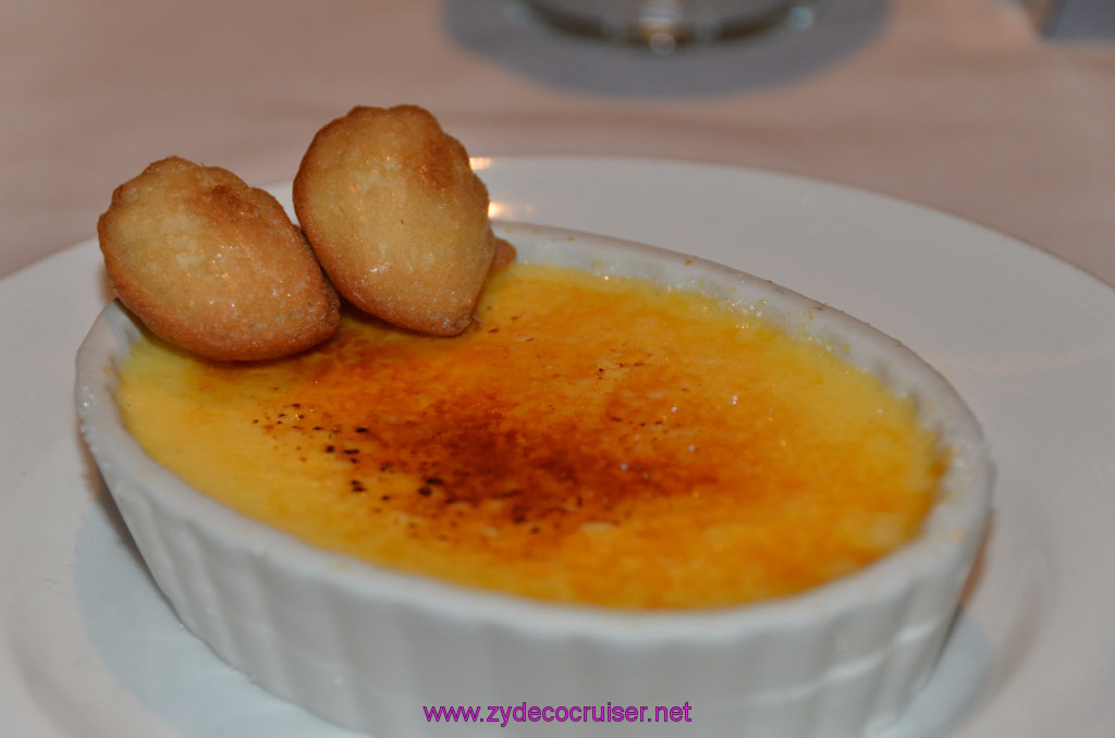 013: Golden Princess Coastal Cruise, MDR Dinner, French Vanilla Bean Crème Brulee, 