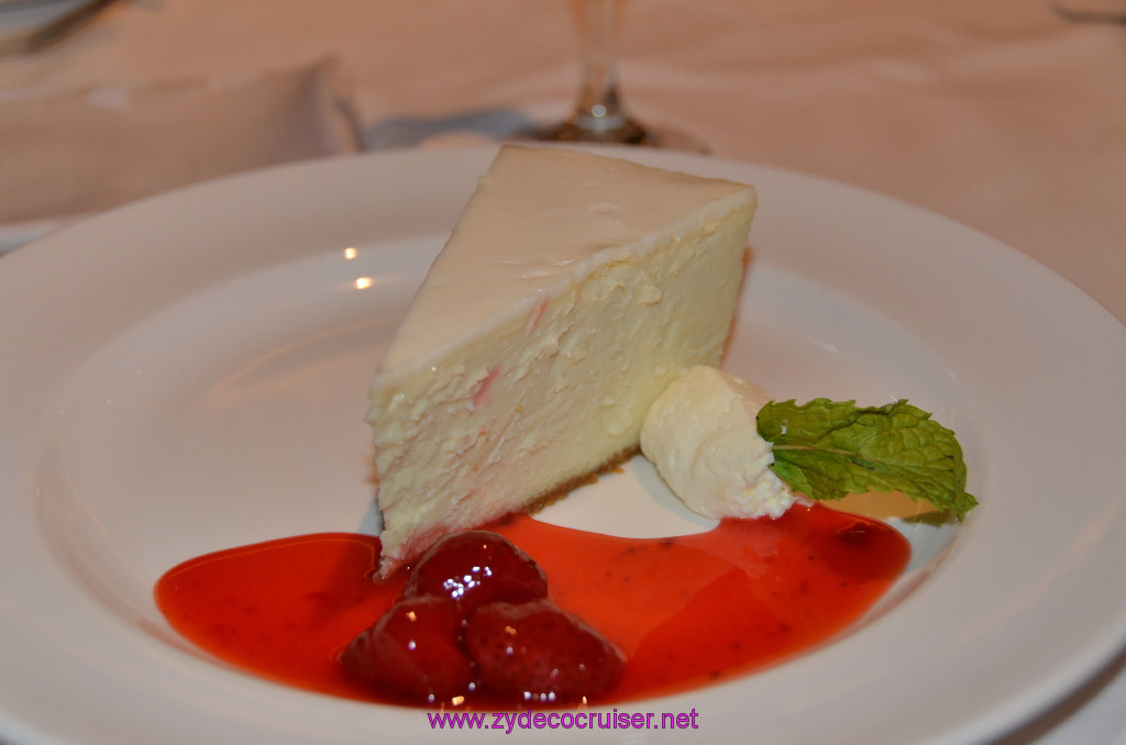 029: Golden Princess Coastal Cruise, MDR Dinner, Traditional New York Cheesecake, 