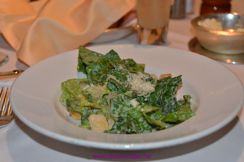 037: Golden Princess Coastal Cruise, MDR Dinner, Classic Caesar Salad, hold the anchovies, 