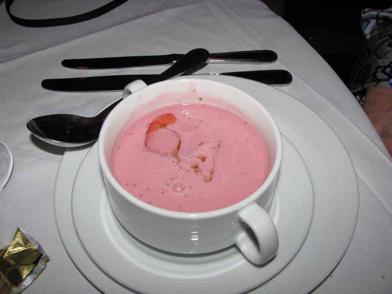 Chilled Strawberry Soup, NCL Spirit